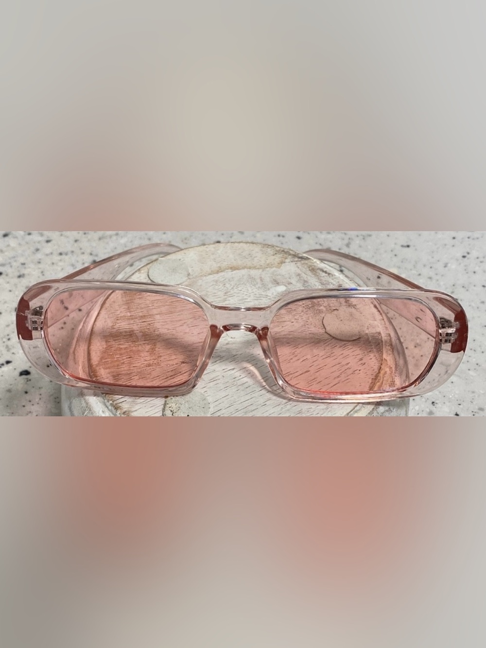 Clear Pink Lens Sunglasses